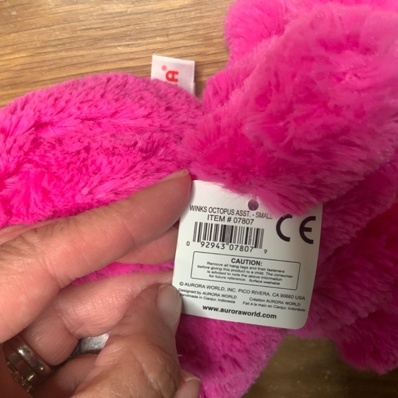 Aurora Winks Pink Plush Octopus - Picture 6 of 8